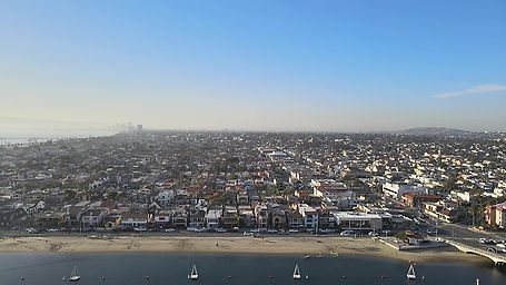 Drone shot of Long Beach